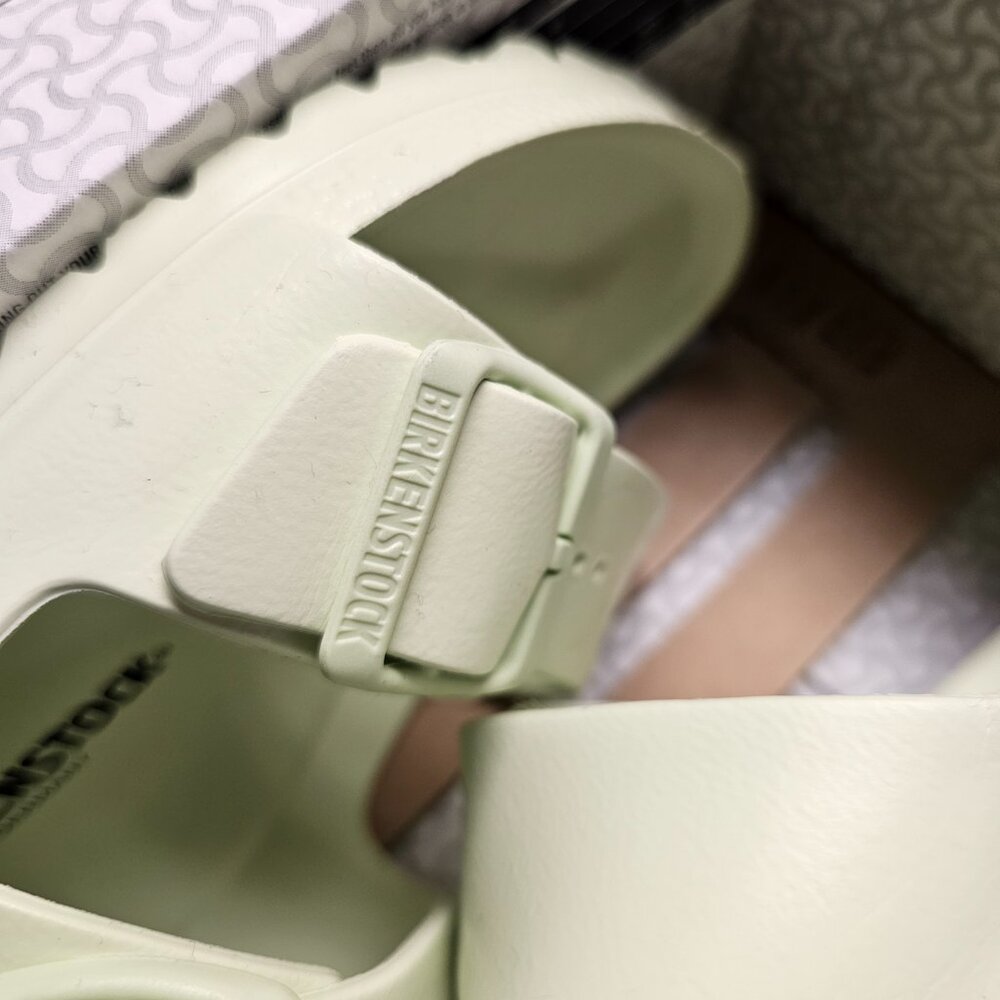New Birkenstock Women Arizona EVA Faded Lime Waterproof Pool Slide Sandals 10 41 - Picture 5 of 8
